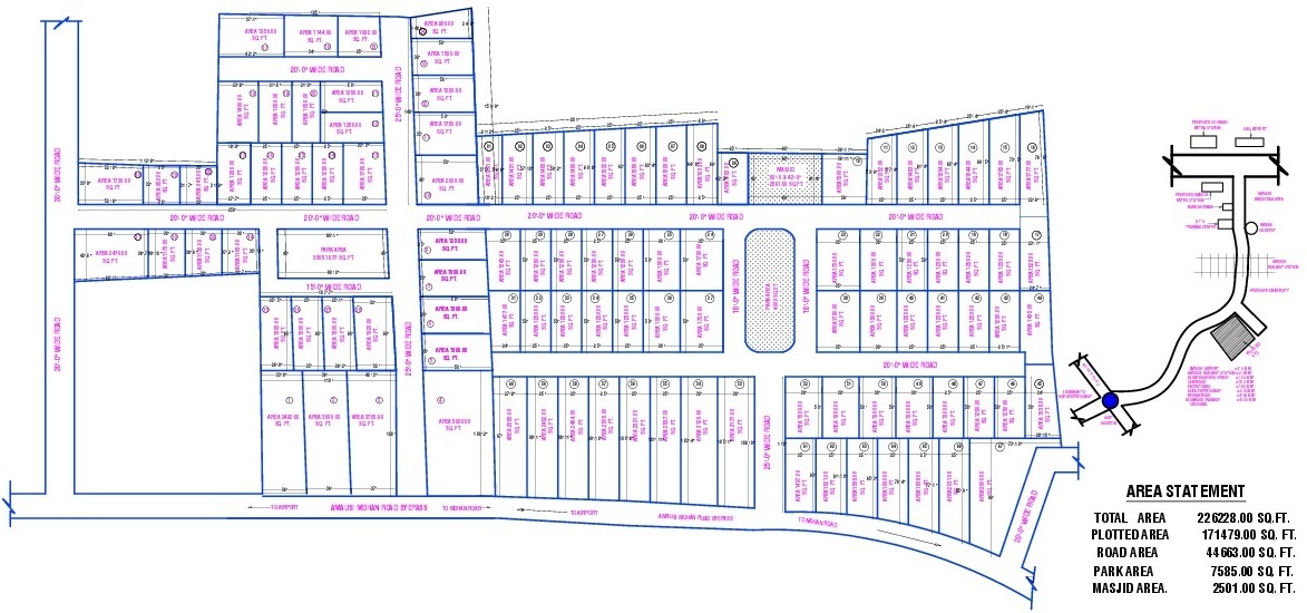 Kay Zee Colony Layout Plan